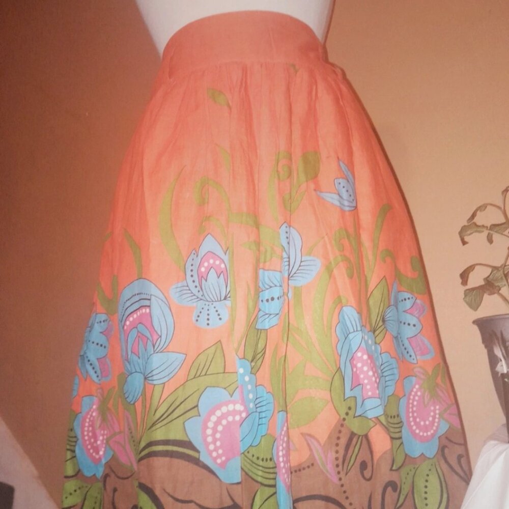 Brand New high waisted floral print Skirt